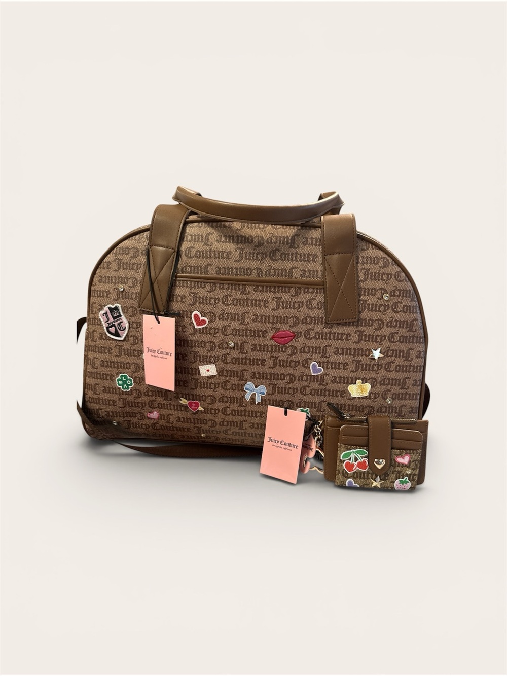 Juicy Couture All Things Weekender Logo Dome , chestnut chino